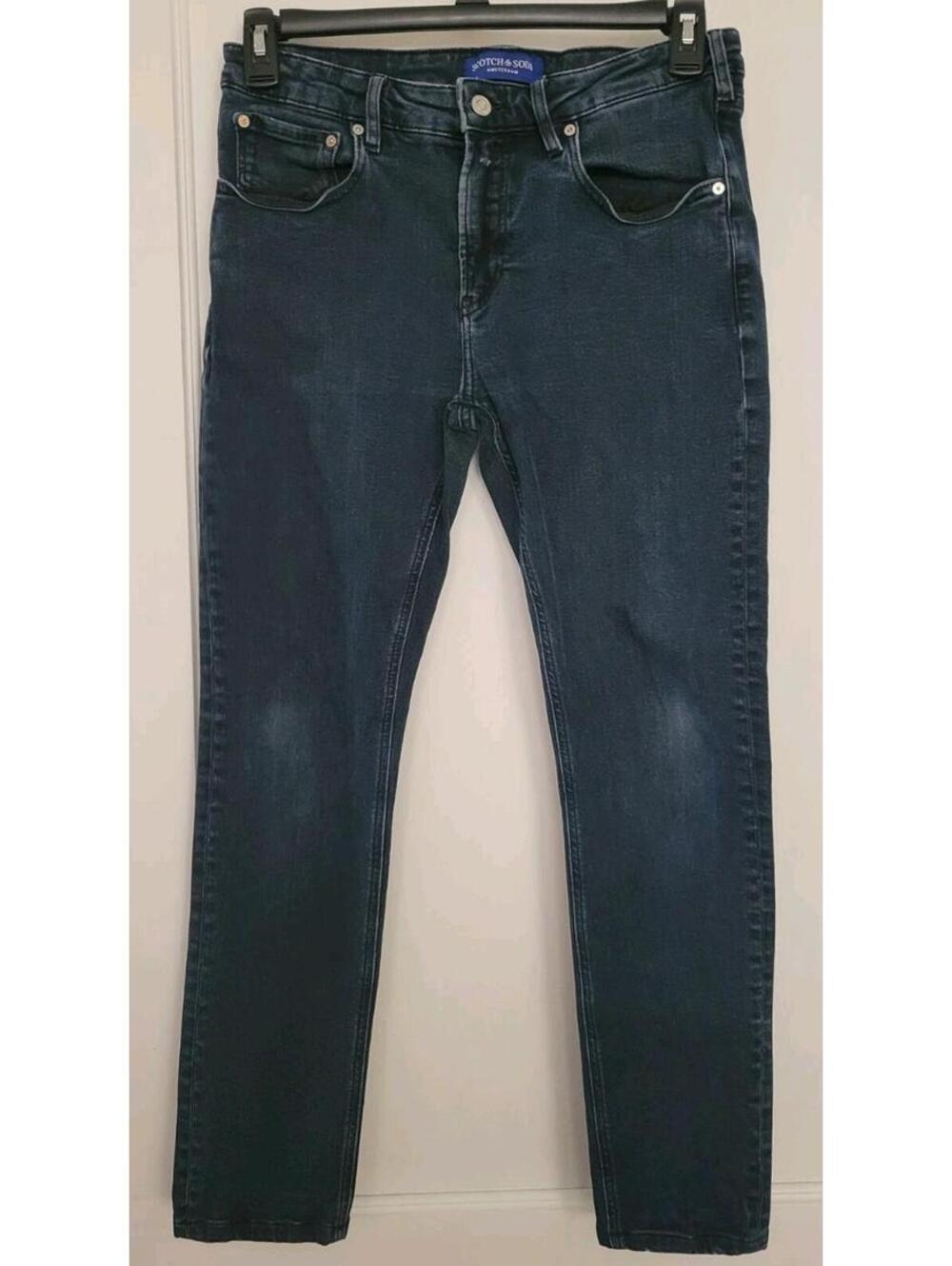 Scotch & Soda Skim Jeans 32x32 Dark Blue Slim Tapered Stretch Denim Skinny
